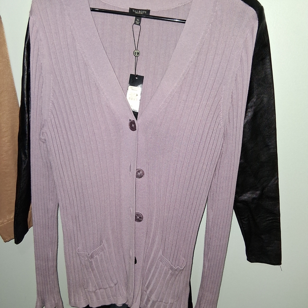 Talbots Soft Purple Cardigan Sweater Nwt Xl